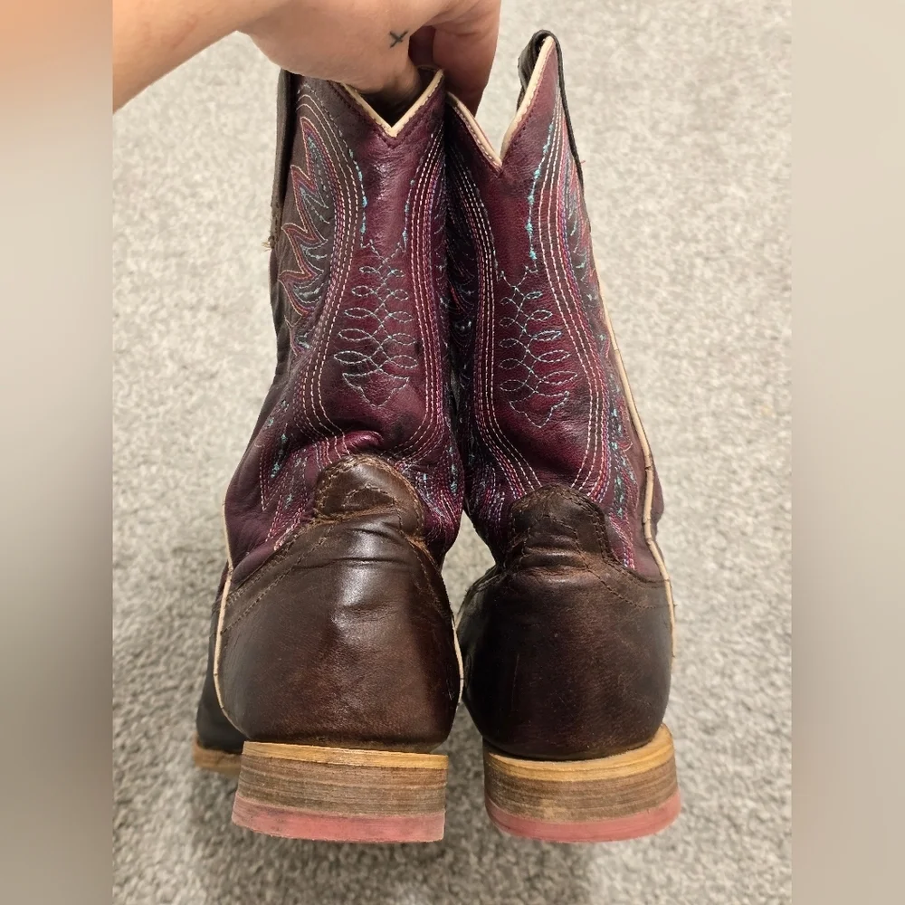 Ariat Brown Multicolored Kids Size 2.5 Western Boots Cowgirl Western Rodeo